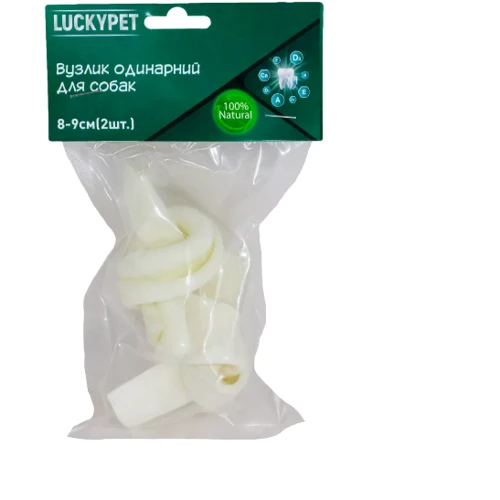 Лакомство для собак Lucky Pet Узелок одинарный №2 8-9 см 2 шт. (551238)