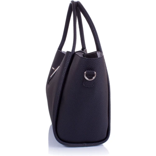 Женская сумка тоут Amelie Galanti черная (A981121-black): Тип ручки С двумя ручками, Плечевой ремень, Короткая ручка, Со съемным ремнем