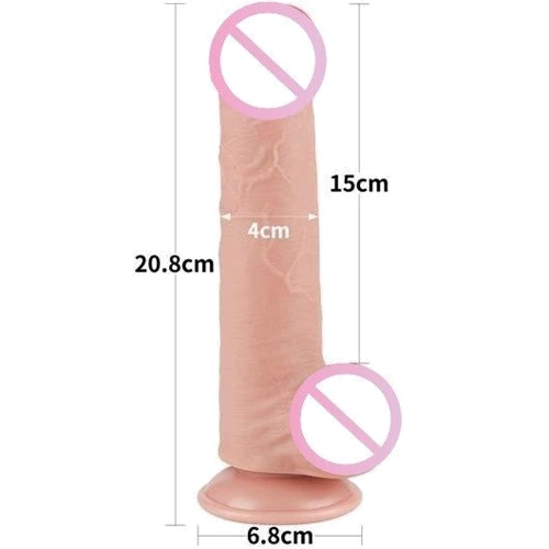 Фаллоимитатор LoveToy Sliding-Skin Dual Layer Dong 8" Flesh
