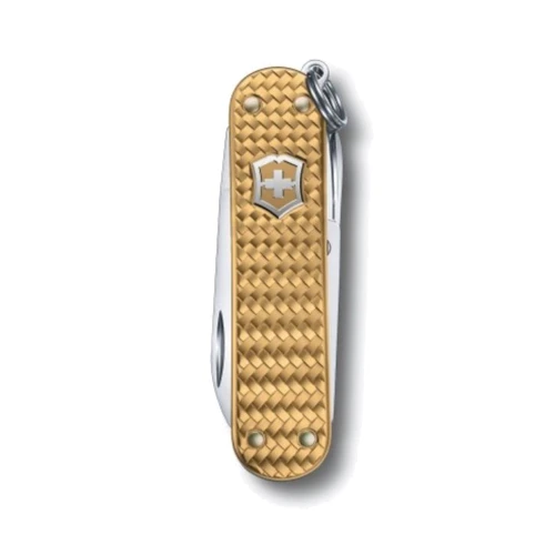 Мультитул Victorinox Classic SD Precious Alox Brass Gold 58мм/5функцій/рифлений золотий (0.6221.408G): Тип мини-мультитул