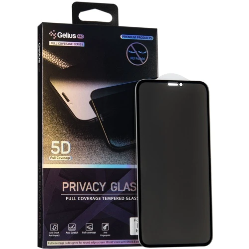 Захисне скло для iPhone Gelius Tempered Glass Pro 5D Privasy Glass Black for iPhone 11 Pro Max/iPhone Xs Max