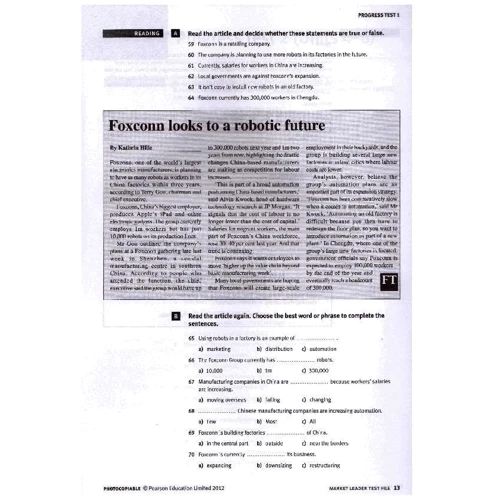 Market Leader (3rd Edition) Pre-Intermediate Test File: Жанр Учебники и пособия