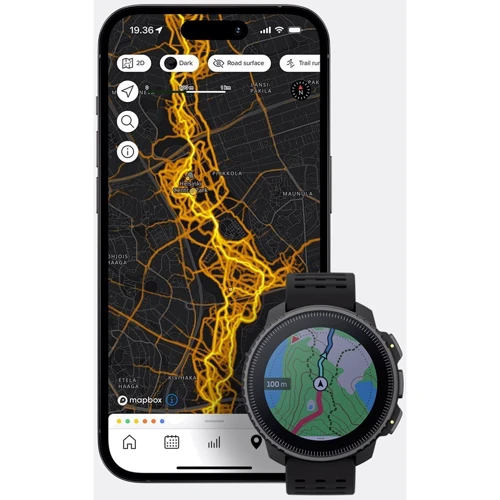 Смарт-часы Suunto Vertical All Black: Фитнес-функции Секундомер, Шагомер, Подсчет калорий, Пульсометр, Альтиметр, GPS-модуль, Пульсоксиметр