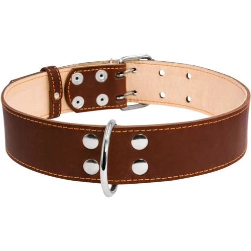 Ошейник Collar для собак двойной 4.5x56-68 см коричневый: Цвет коричневый