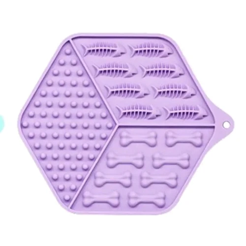 Коврик-кормушка WahoPet licky mat силиконовый фиолетовый (WA00004)