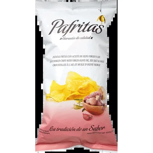 Чипсы картофельные Pafritas с чесноком 140 г (8436004743186): Вес нетто 140 г