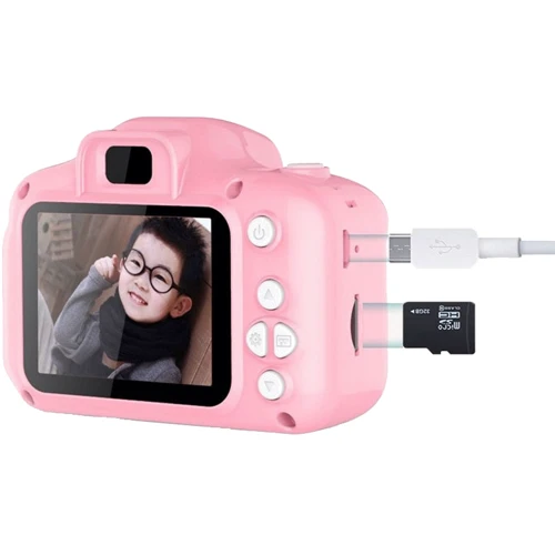 Детская Фото-видеокамера c дисплеем UFT 2.0″, 3Mpx, 1080P HD G-SIO F3 Pink: Тип цифровая фотокамера