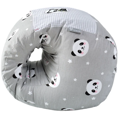 Подушка Papaella Mini Панда для кормления, серая, 30х28х30 см (8-31999) фото 4