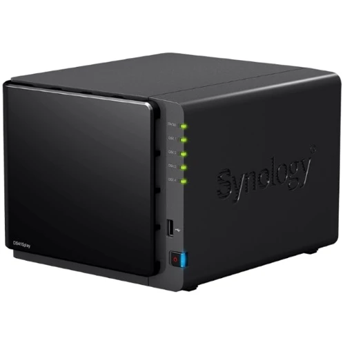 Сетевой накопитель (NAS) Synology DS415 Play: Слоты для дисков 4 x 3,5" SATA(III) или 4 x 2,5" SATA/SSD