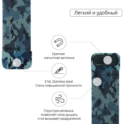 Аксессуар для Watch Fashion Milanese Loop Band Military Blue for Apple Watch 38/40/41mm: Производитель Fashion