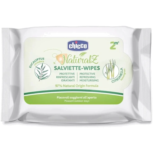 Салфетки Chicco Naturalz защитные и освежающие 20 шт (8058664166374)