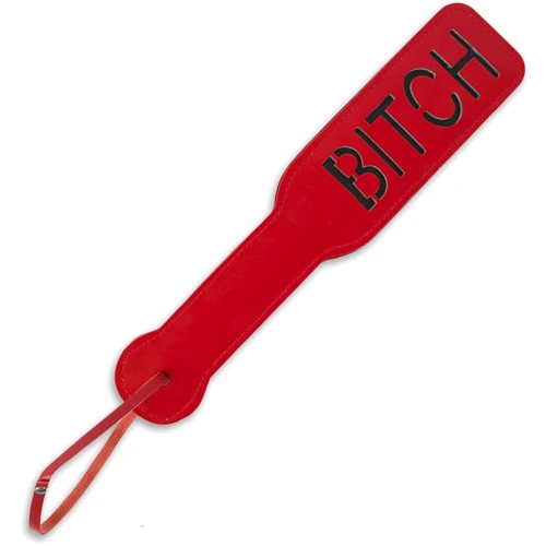 Шлепалка, с рельефной надписью BITCH, красный