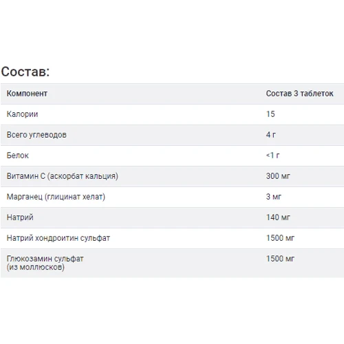 Solgar Glucosamine Chondroitin Complex Extra Strength Солгар Глюкозамин Хондроитин комплекс 225 таблеток: Тип Глюкозамин