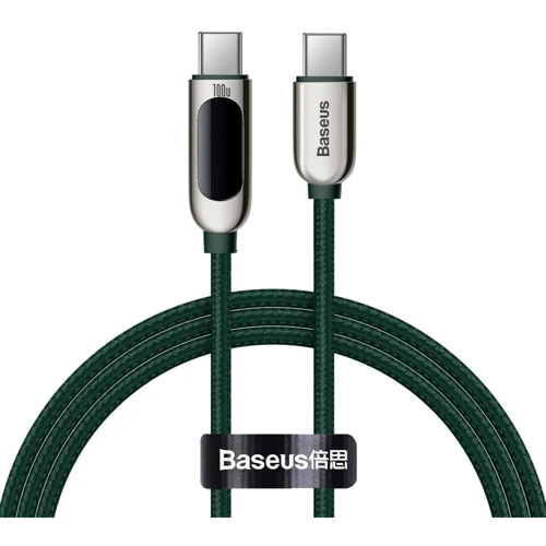 Кабель Baseus Cable USB-C to USB-C Display Fast Charging 100W 1m Dark Green (CATSK-B06)