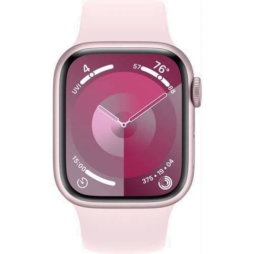 Apple Watch Series 9 41mm GPS Pink Aluminum Case with Pink Sport Band - S/M (MR933) : Размер 41mm