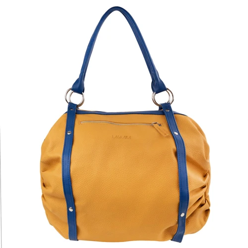 Женская сумка бочонок Laskara желтая (LK-10251-yellow): Пол Женский