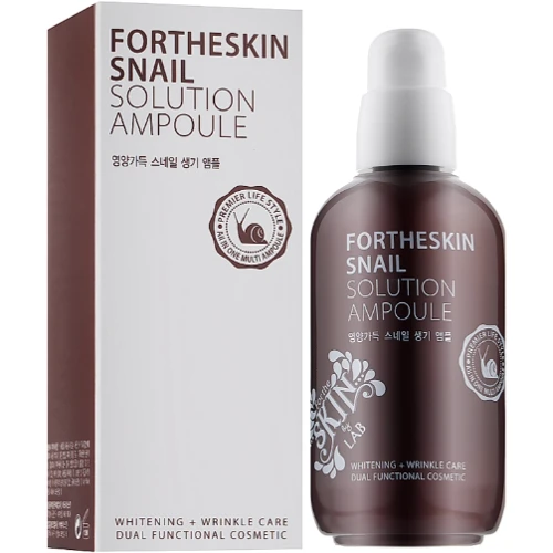 Fortheskin Snail Solution Ampoule Сыворотка для лица с муцином улитки 3х100 ml