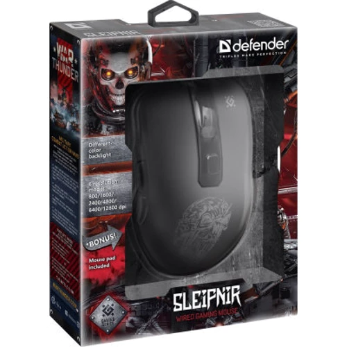Мышь Defender Sleipnir GM-927 USB Black (52927): Количество кнопок 6
