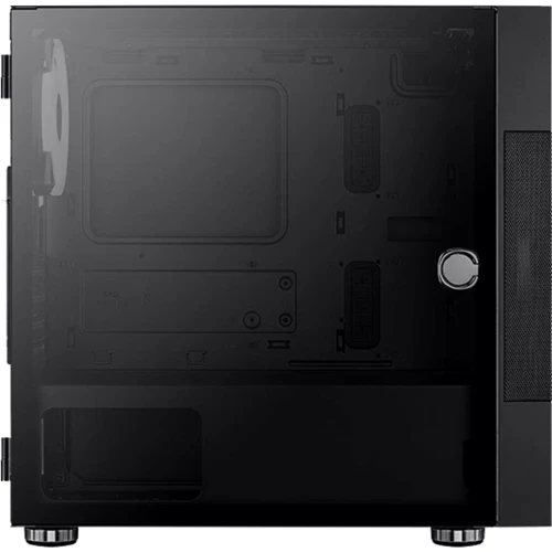 Корпус AEROCOOL Atomic-G-BK-v1: Матеріал передній панелі пластик і сталь