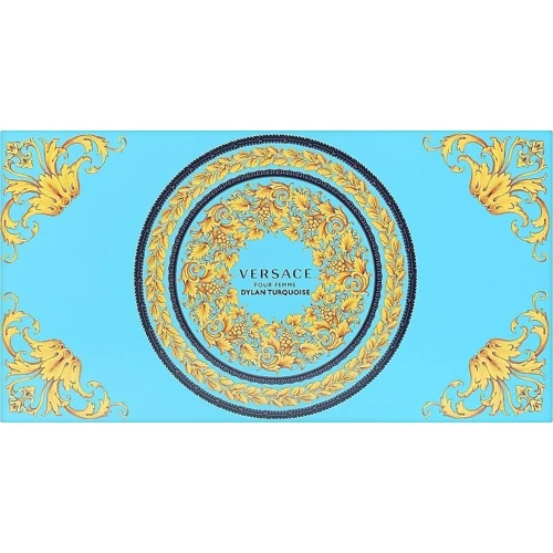 Набор Versace Pour Femme Dylan Turquoise Туалетная вода 100ml + Гель для душа 100ml + Лосьон для тела 100ml + косметичка: Вид Набор