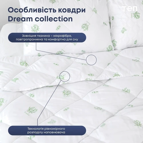 Одеяло ТЕП Dream Collection Bamboo 140х210 см (1-02569): Наполнитель полиэфирное волокно