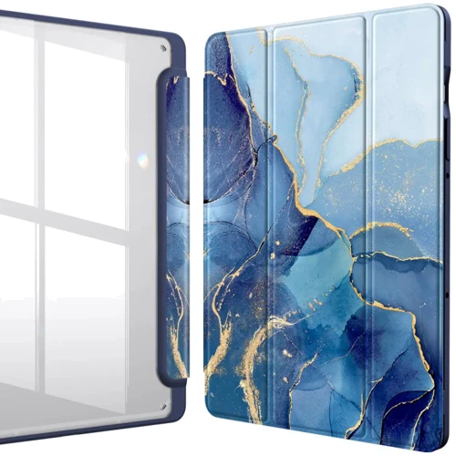 Аксесуар для планшетних ПК BeCover Soft Edge TPU з Pencil Mount Blue Marble для Xiaomi Redmi Pad SE 8.7 (712572)