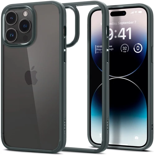 Чехол для iPhone Spigen Ultra Hybrid Abyss Green (ACS06574) for iPhone 15 Pro Max: Цвет зеленый