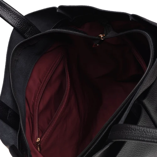 Женская сумка тоут Ricco Grande черная 1L926-black: Застежка Молния