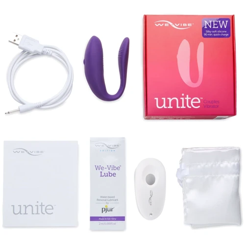 Вибратор для пар We-Vibe Unite Purple, однокнопочный пульт ДУ