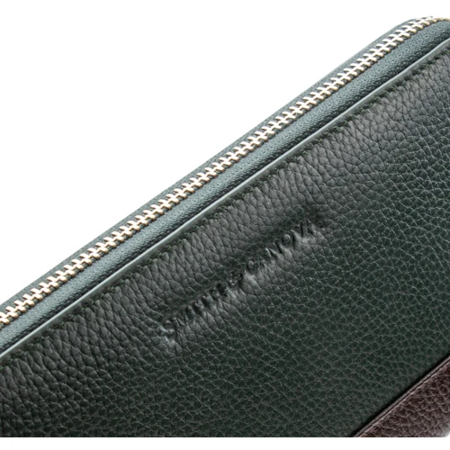 Женский кошелек Smith&Canova зеленый (FUL-26800-green-brn): Материал Натуральная кожа