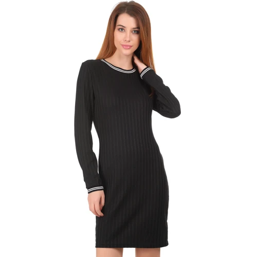 Платье H&M 4062644 48 черное повседневное до середины бедра