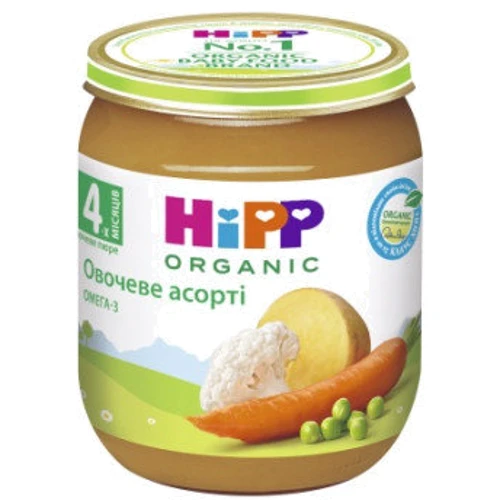 Пюре HIPP овощное ассорти, 125 гр (9062300100287)