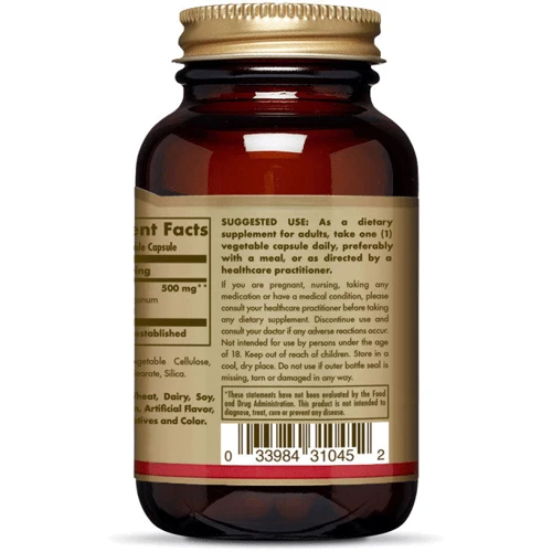Solgar Resveratrol 500 mg 30 caps Солгар Ресвератрол: Тип Ресвератрол