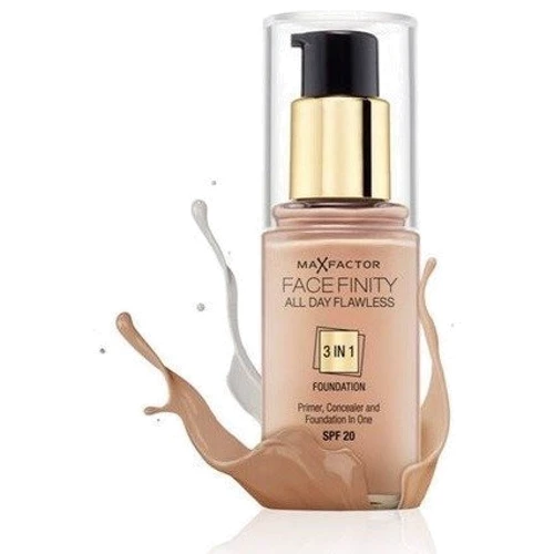 Max Factor Facefinity All day flawless 3in1 Foundation Тональний крем №65 Rose Beige 30 ml: Ступінь захисту SPF 20