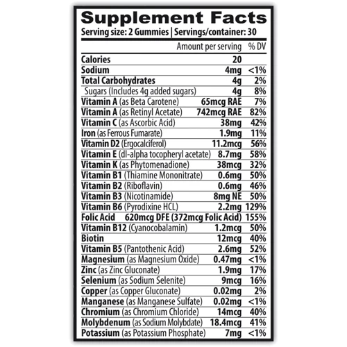 10XNutrition Mega Multivitamin Мультивитамины со вкусом малины 60 жевательных конфет: Форма выпуска Таблетки жевательные