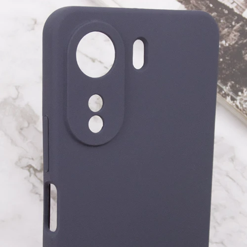 Аксессуар для смартфона Lakshmi Premium Silicone Case with Logo Full Camera Dark Gray for Xiaomi Redmi 13C / Poco C65: Пленка в комплекте нет