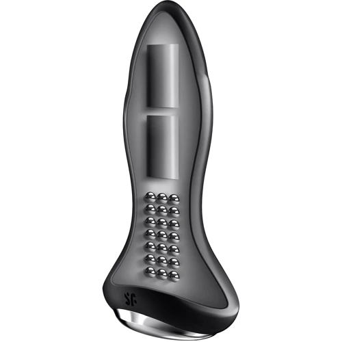 Анальная смарт вибропробка с жемчужным массажем Satisfyer Rotator Plug 1+ Black