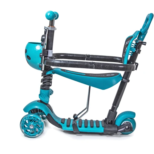 Самокат Scooter "Божа корівка" 5in1. Turquoise (багатофункціональний, з бортиком) - 993 914 621: Кількість коліс 3