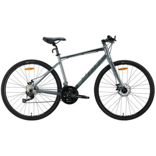 Велосипед Leon HD 80 DD алюміній 28" рама-21" сірий з чорним (матовий) 2024 (OPS-LN-28-045)