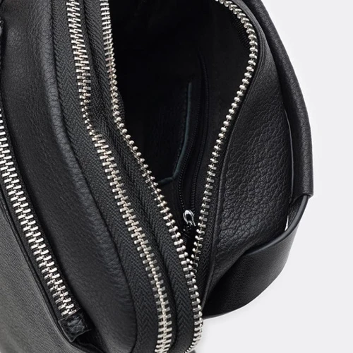 Мужская сумка через плечо Ricco Grande черная (K12061-black): Фактура Матовая, Гладкая