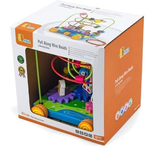 Деревянный лабиринт-каталка Viga Toys Шестеренки (50120)