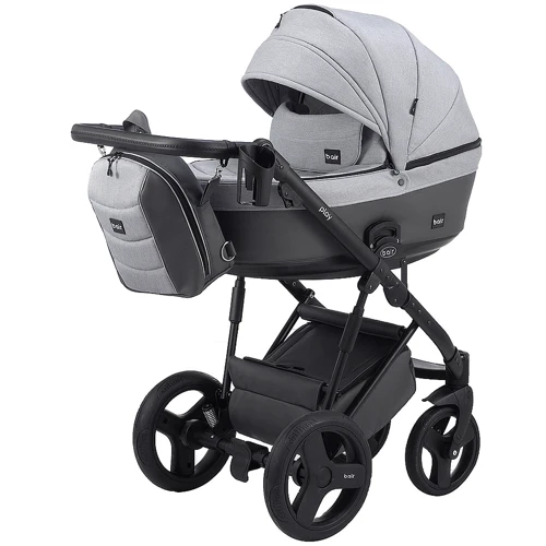 Коляска 2 в 1 Bair Play Plus Soft BPS-218 серый - графит (кожа) фото 10