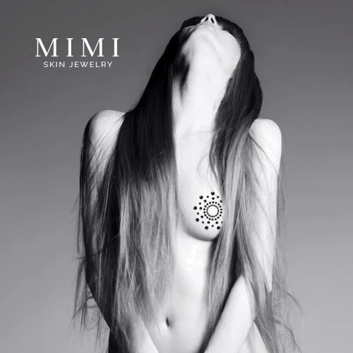 Украшения для груди со стразами Bijoux Indiscrets MIMI Classic (изумрудный)