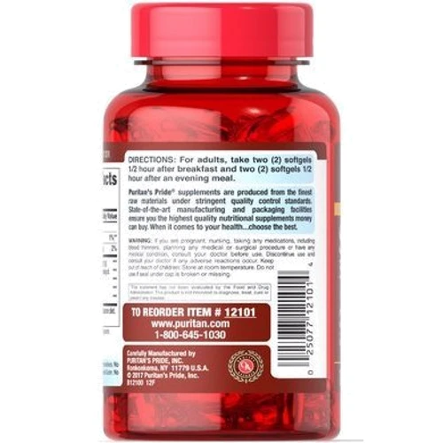 Puritan's Pride Omega-3 Salmon Oil 500 mg (105 mg Active Omega-3) Омега-3 лососевое масло: Форма выпуска Капсулы