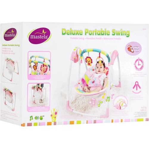 Крісло-гойдалка Mastela Deluxe Portable Swing Рожева (6519) фото 6