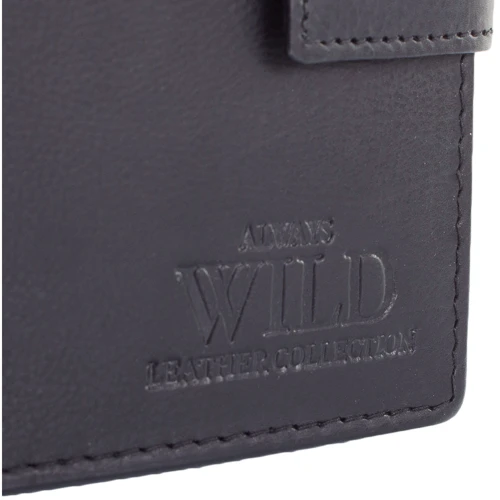 Мужское портмоне Always Wild черное (DNKN4L-CCF-black): Материал Натуральная кожа