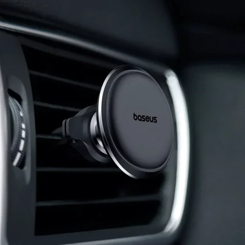 Держатель Baseus Car Holder Magnetic Car Mount Phone Holder with Cable Clip Air Vent Black (C40141201113-00) фото 8