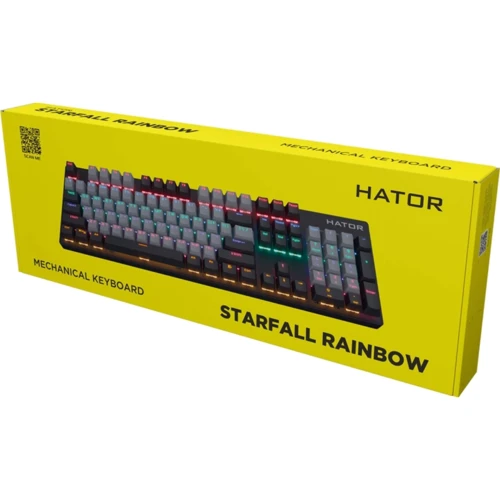 Клавіатура HATOR Starfall Rainbow Origin Blue (HTK-609-BGB): Тип клавіш механический