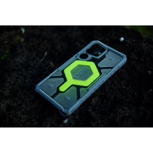 Чохол для телефона Urban Armor Gear UAG Pathfinder Clear with Magnet Bundle Active Neon Lanyard для Samsung S938 Galaxy S25 Ultra: Колір серый