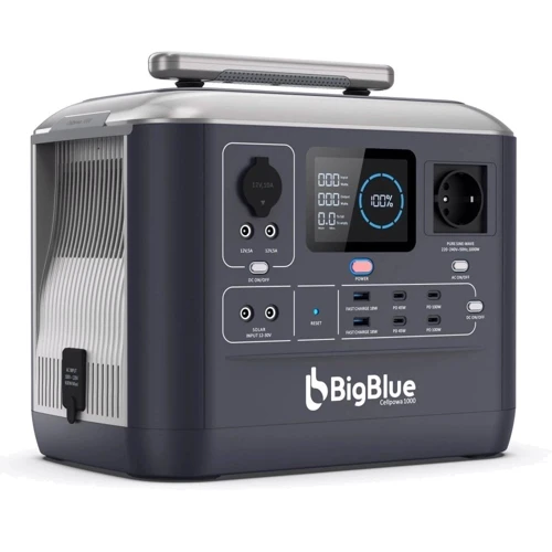 Зарядная станция BigBlue CP1000 1000W/ 1075 Вт/ч / LiFePO4: Выходы потребителей USB-C, USB-A, 220V
